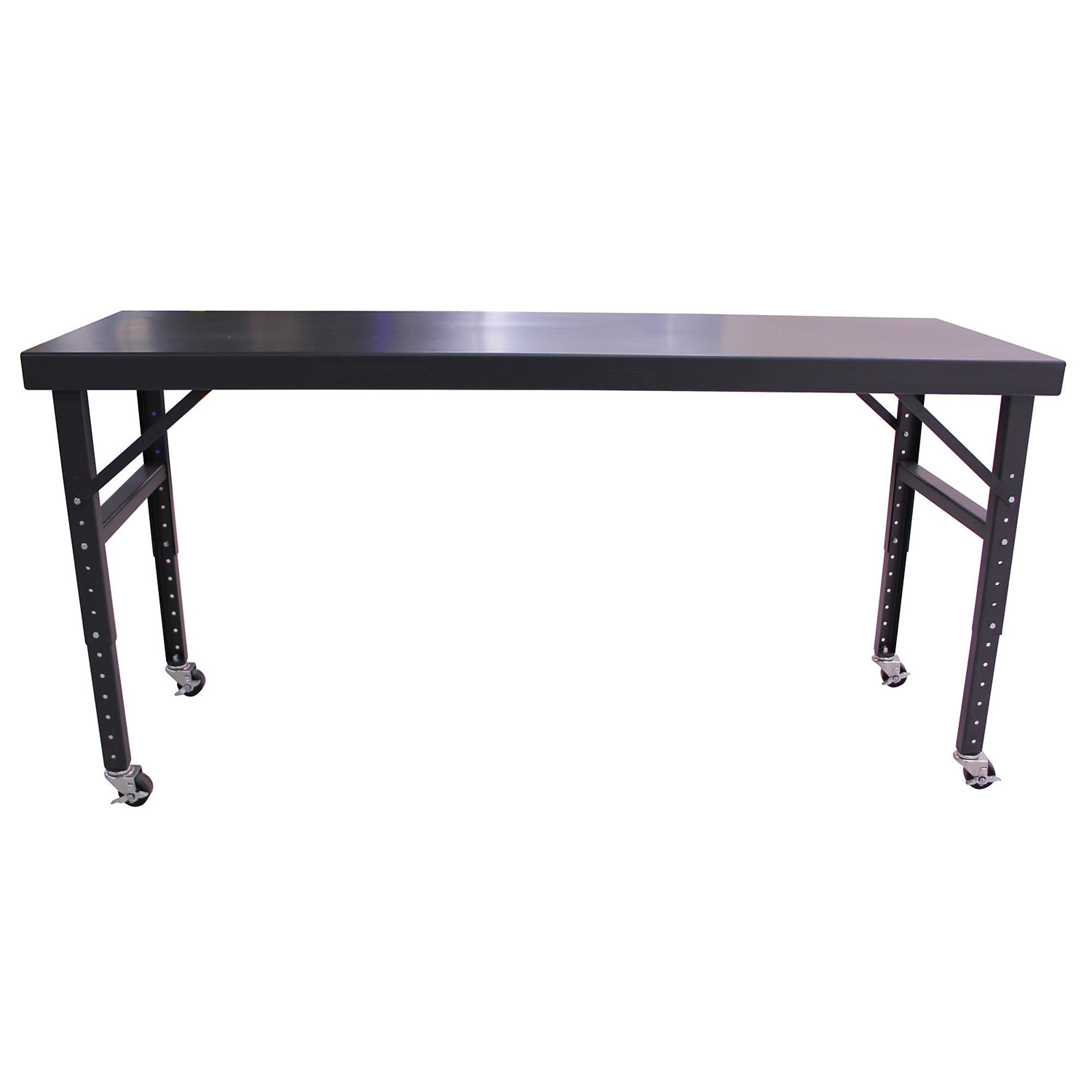 Valley Craft, Mobile Adjustable Height Work Table, Width 96 in, Depth 28 in, Height 45 in, Model# F88027A1